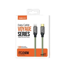 Cable De Datos RECCI Voyage RS18CC 1,5M 240W TipoC-TipoC Neg