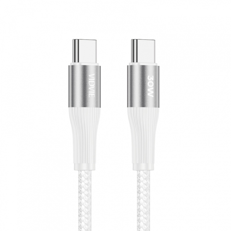 Cable de Datos VIDVIE CB4038 TipoC - TipoC 60W Blanco